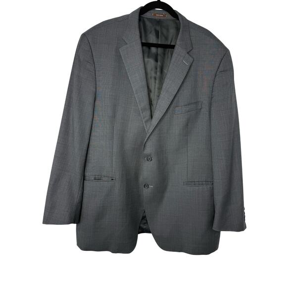 Peter Millar 100% Wool Sport Coat Gray Blazer Men 48T Made in Canada Two Button - Picture 1 of 12